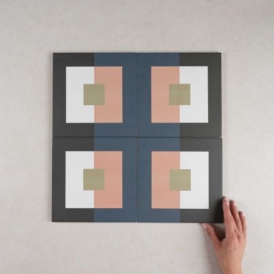 Carrelage Imitation Carreaux de Ciment BAUHOME 20x20 Punkt Cold - Les Carreaux de Jean