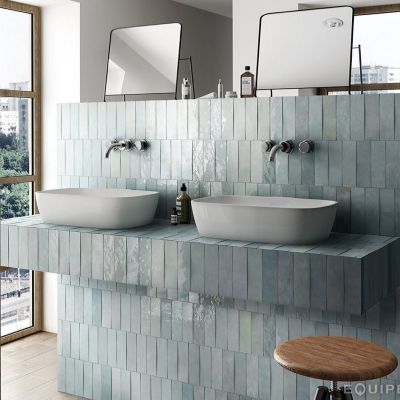 carrelage imitation zellige 6.5x20 cm MALEM AQUA