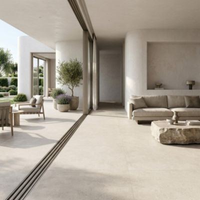 Carrelage intérieur grand format LEVINA CALCAIRE ALMOND 100x100 cm ...