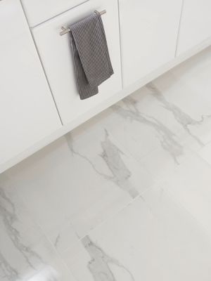 Carrelage intérieur sol et mural Ultimate marble effet marbre L.59.5 cm x l.59.5 cm x Ep.0.9 cm blanc GoodHome