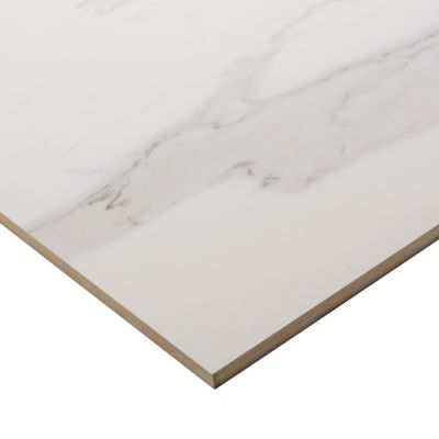 Carrelage intérieur sol et mural Ultimate marble effet marbre L.59.5 cm x l.59.5 cm x Ep.0.9 cm blanc GoodHome