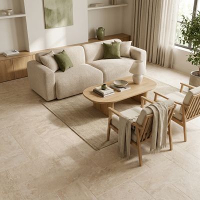 carrelage izmir 40x60 cm effet travertin rectifié