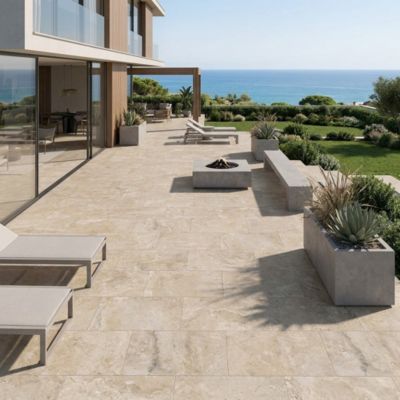 Carrelage izmir 60x120 cm effet travertin antidérapant r11