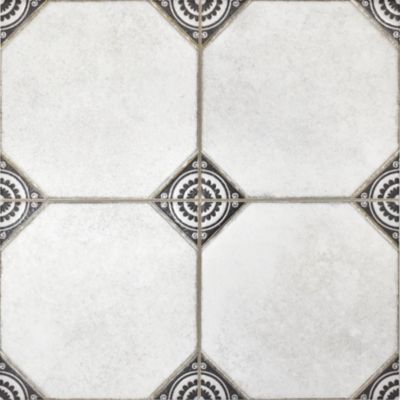 carrelage LEEDS BLACK 33x33cm imitation carreaux ciment