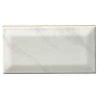 Carrelage mur blanc effet pierre 7,5 x 15 cm Metro (vendu au carton)