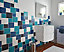 Carrelage mur bleu lagon 10 x 10 cm Glossy