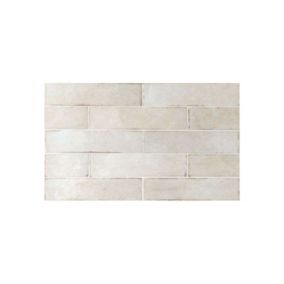 Carrelage mur effet zellige beige brillant 6x24,6 cm TRIBECA OATMEAL