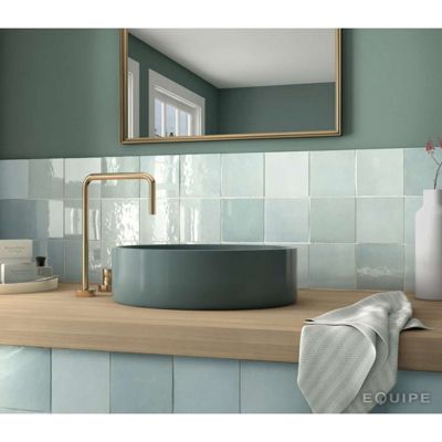 Carrelage mur effet zellige bejmat bleu 13,2x13,2 cm ARTISAN AQUA