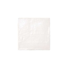 Carrelage mur effet zellige bejmat satiné blanc 10x10 cm  MALLORCA WHITE(vendu par boite de 0.50m2)