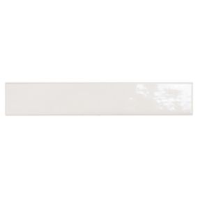 Carrelage mur effet zellige blanc 6,5x40 cm MANACOR WHITE(vendu par boite de 1m2)