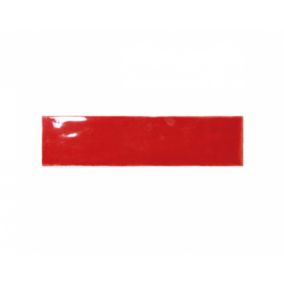 Carrelage mur effet zellige rouge 7,5x30 cm MASIA ROSSO