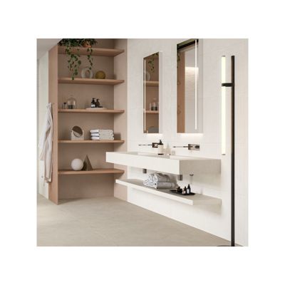 Carrelage mur faïence effet béton ciré naturel 50x120 cm Boost natural ...