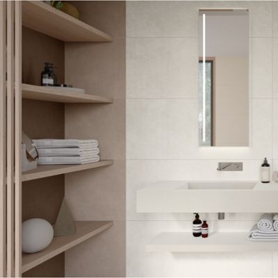 Carrelage mur faïence effet béton ciré naturel 50x120 cm Boost natural ...