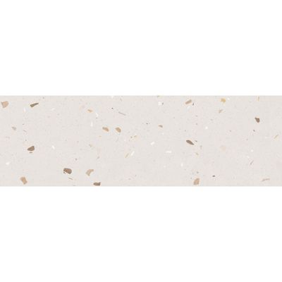 Carrelage mur faience effet terrazzo 32x99 cm Croccante Topping-R Avellana