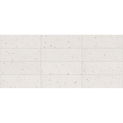 Carrelage mur faience effet terrazzo 32x99 cm Croccante Topping-R Avellana