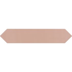 Carrelage mur faience forme navette 5x25 cm mate  LANSE ROSE (vendu par boite de 0.50m2)