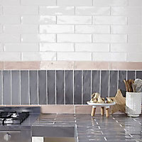 Carrelage mur gris 7,5 x 30 cm Flooring Design Nouria (vendu au carton)