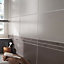 Carrelage mur gris clair 25 x 40 cm Bambou