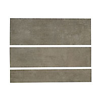 Carrelage mur gris effet pierre 20 x 60 cm Amorosi lead (vendu au carton)