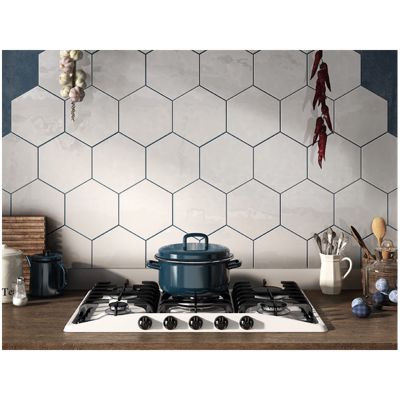Carreau De Mosaïque Céramique Arête De Hareng Blanc Brillant - Réf. 24-CHB5WG_b, 1 Plaque, Neuf