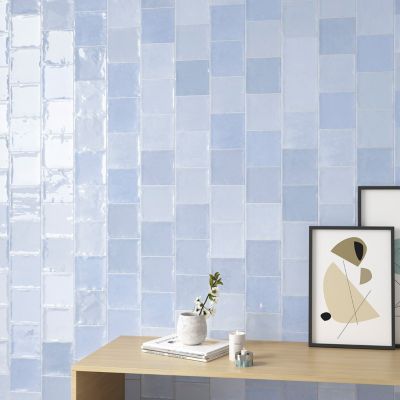 Carrelage mur intérieur/exterieur. Grès cérame Zellige Artic  12x12 cm x ép 8,3 mm
