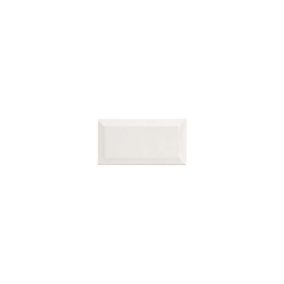 Carrelage mur métro parisien relief uni blanc mate 10x20 cm METRO WHITE