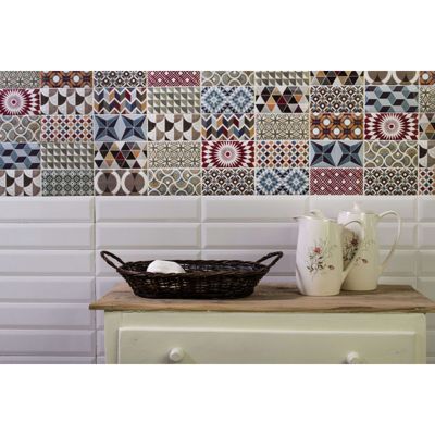 Carrelage mur métro patchwork coloré 7,5x15 cm METRO PATCHWORK