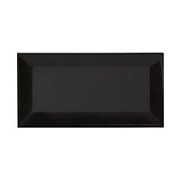 Carrelage mur noir 7,5 x 15 cm HD2I Métro (vendu au carton)