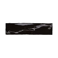 Carrelage mur noir 7,5 x 30 cm Flooring Design Nouria (vendu au carton)