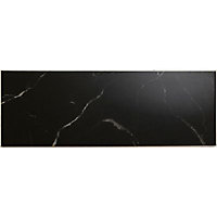 Carrelage mur noir effet marbre 25 x 70 cm Aseo (vendu au carton)