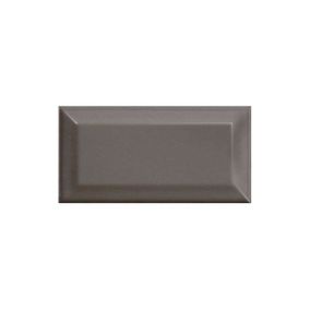 Carrelage mur relief métro parisien uni gris anthracite brillant  10x20 cm METRO DARK GREY