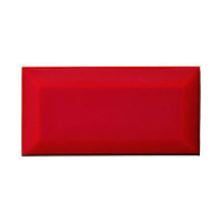 Carrelage mur rouge 7,5 x 15 cm Metro (vendu au carton)