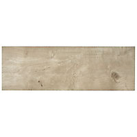 Carrelage mur taupe effet bois 20 x 60 cm Adriano (vendu au carton)