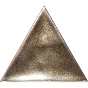 Carrelage mur trianguaire effet zellige or métal 13,2x11,4 cm 3LATI ORO