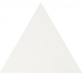 Carrelage mur triangulaire uni blanc brillant 10,8x12,4 cm SCALE TRIANGOLO WHITE