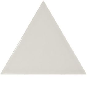 Carrelage mur triangulaire uni gris brillant  SCALE TRIANGOLO LIGHT GREY