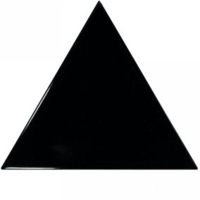 Carrelage mur triangulaire uni noir brillant  SCALE TRIANGOLO BLACK