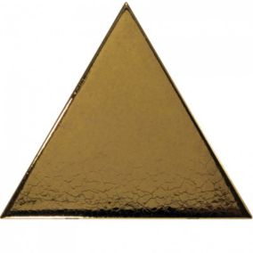 Carrelage mur triangulaire uni or doré brillant  SCALE TRIANGOLO METALLIC