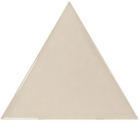 Carrelage mur triangulaire uni taupe brillant  SCALE TRIANGOLO GREIGE