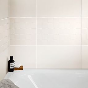Carrelage mural Alexandrina coloris Blanc cassé L.40 x l.25 cm x Ép.8,3 mm