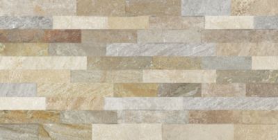 Carrelage mural aspect pierre beige Quartzite 30 x 60 cm