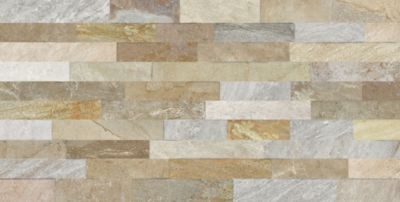 Carrelage mural aspect pierre beige Quartzite 30 x 60 cm