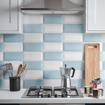 Carrelage mural blanc 10x20cm Trentie