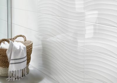 Carrelage mural blanc 20 x 60cm Plain