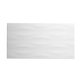 Carrelage mural blanc 30x60cm Perouso décor 3D