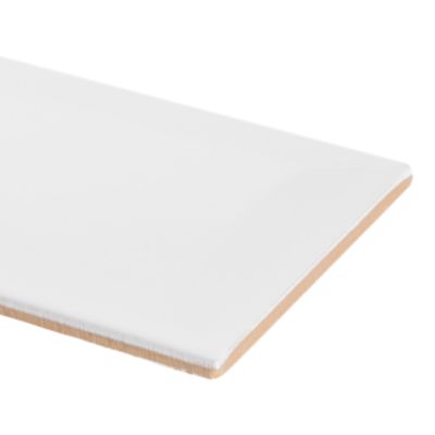 Carrelage mural blanc brillant effet métro L.20 x l.10 cm x ép.7,3 mm, Trentie