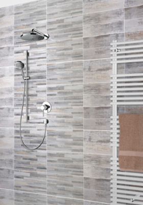 Carrelage Mural Decor Gris 25 X 40 Cm Taiga Castorama
