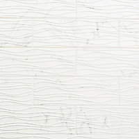 Carrelage mural décoratif Elegance 20x60 cm blanc