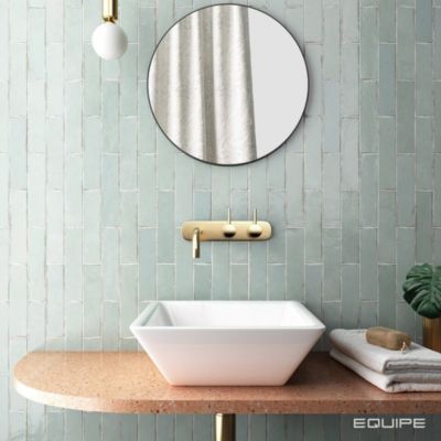 Carrelage mural Effet Zellige Vert d'eau TRIBE 6x24,6cm Mint - Les Carreaux de Jean