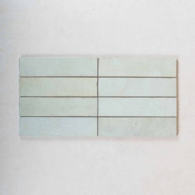 Carrelage mural Effet Zellige Vert d'eau TRIBE 6x24,6cm Mint - Les Carreaux de Jean